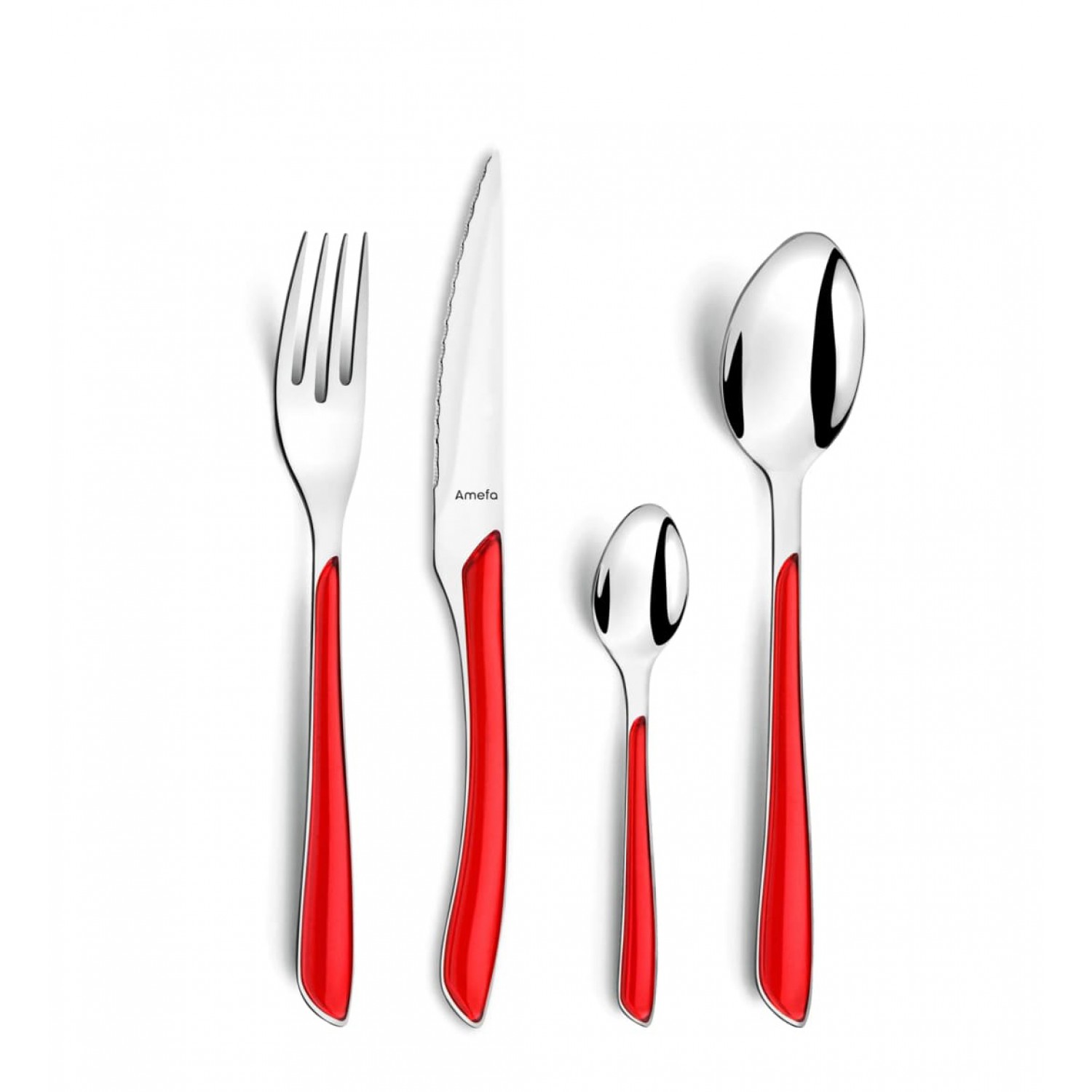 Комплект прибори за хранене Eclat red, 16 части