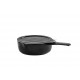 Дълбок тиган с капак, 16см, 0.75л, порцелан, COOK and SERVE (черен)