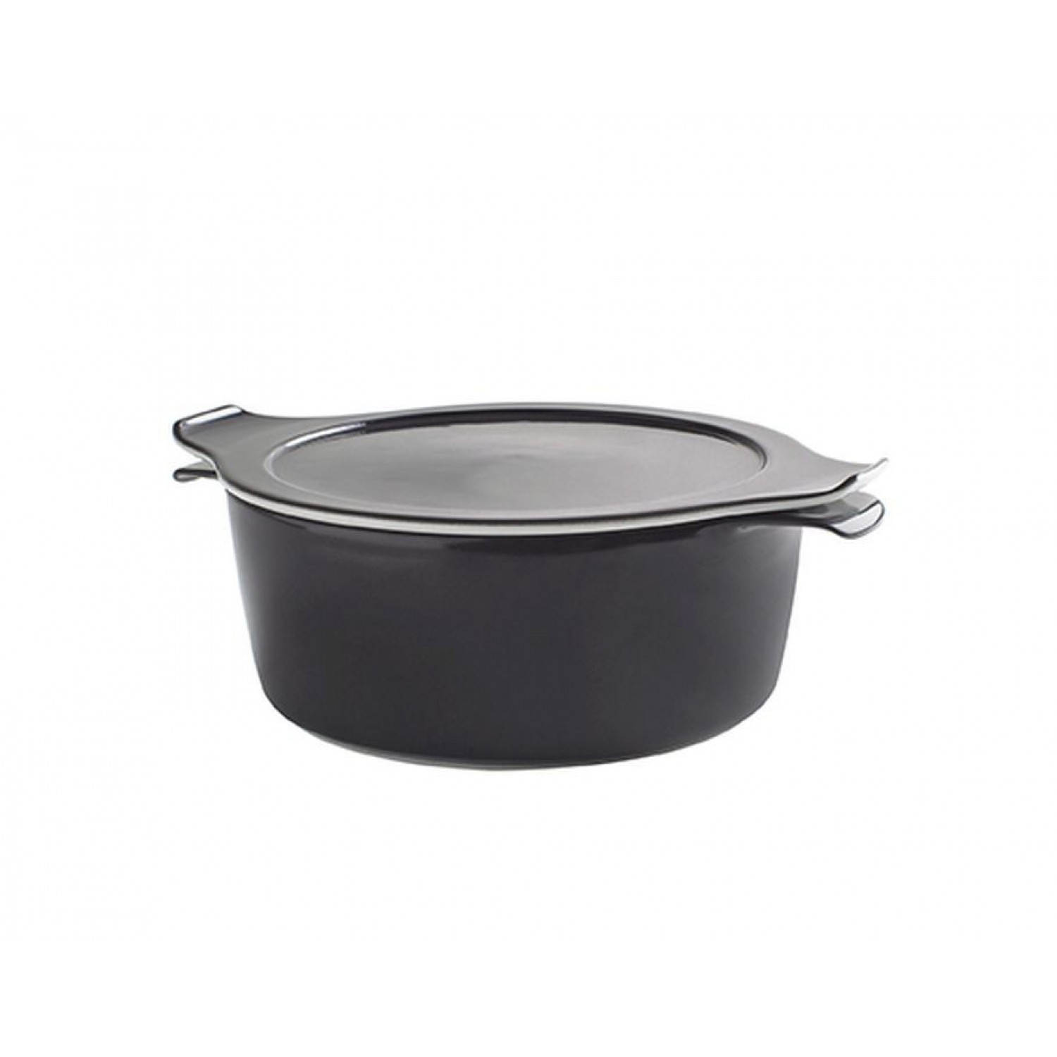 Тенджера с капак, 20см, 2л, порцелан, COOK and SERVE (антрацит)