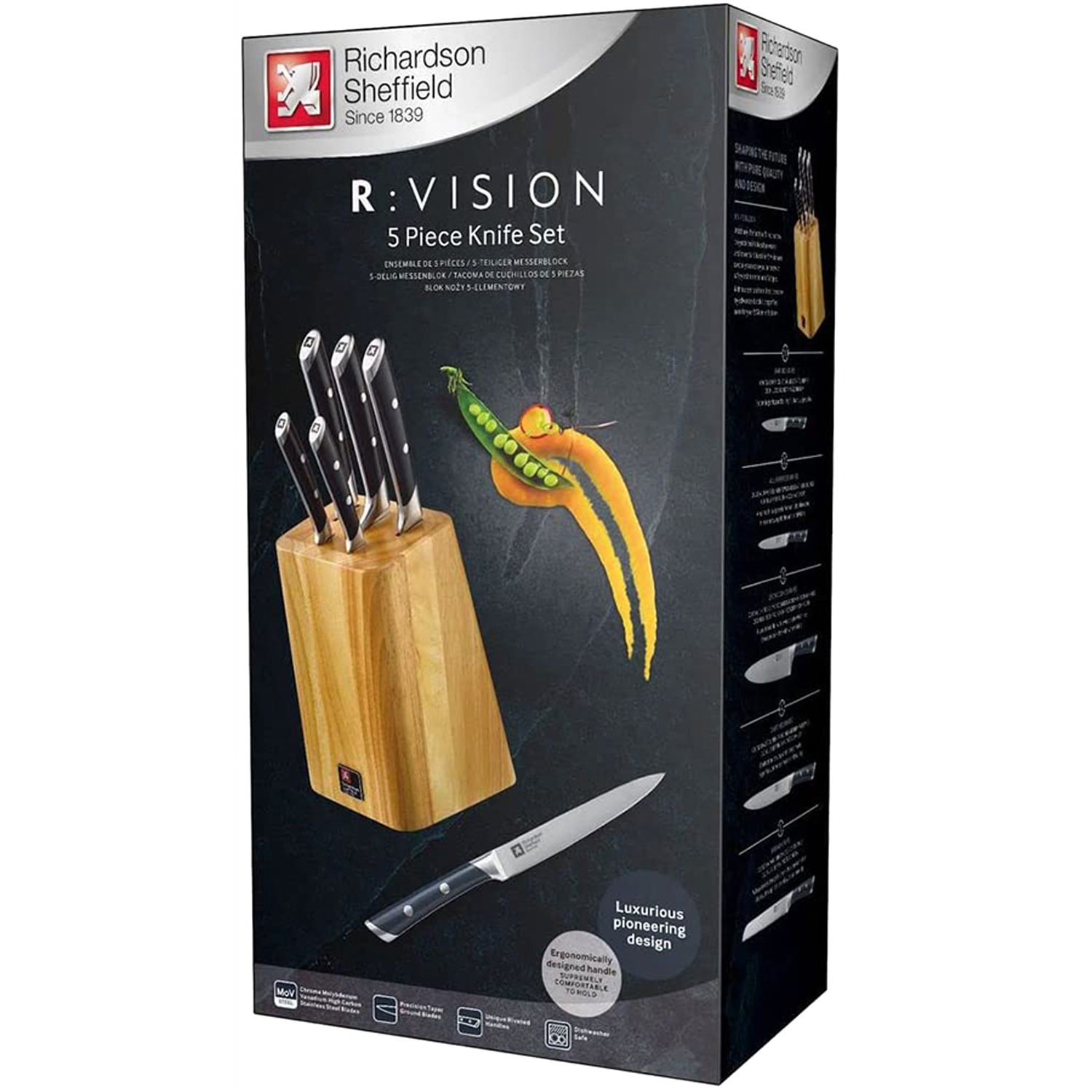 Комплект блок с 5 ножа "RVision"
