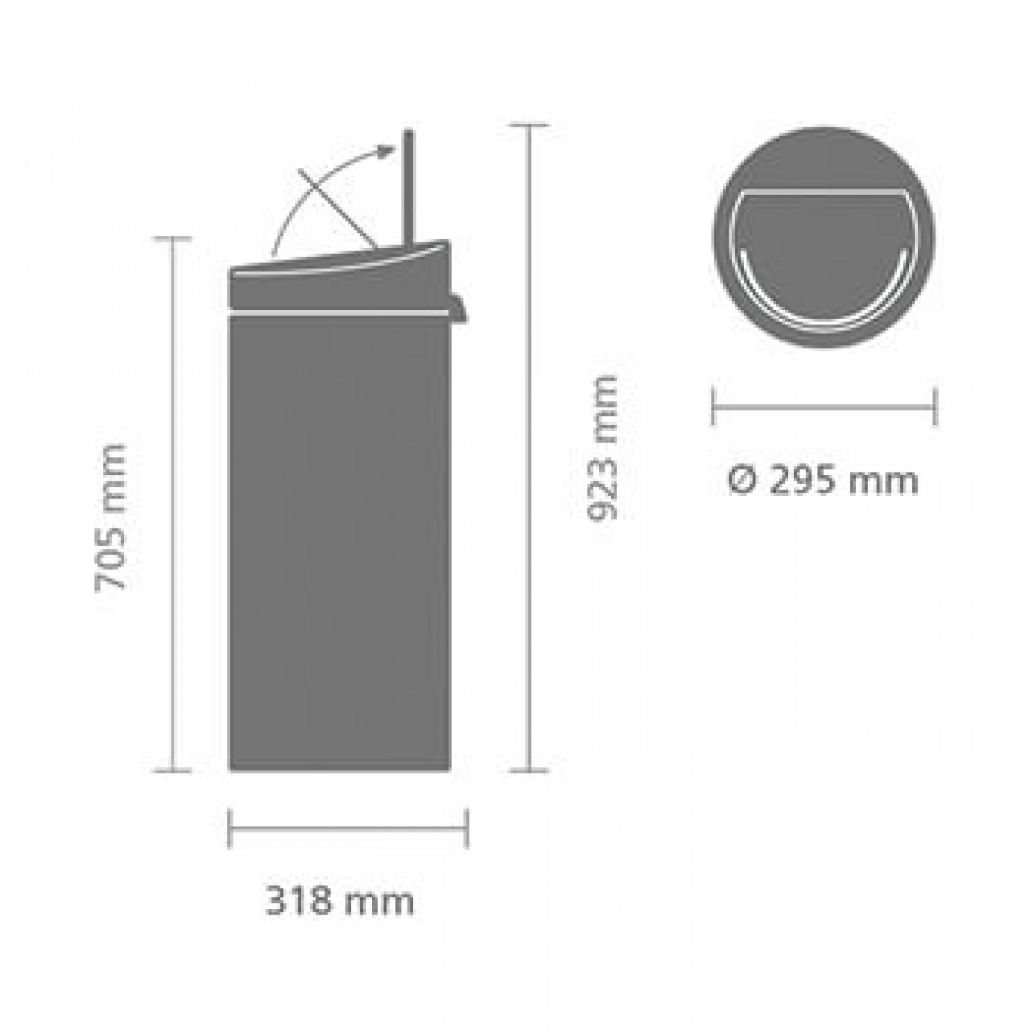 Кош за отпадъци Touch bin 30л (бял)