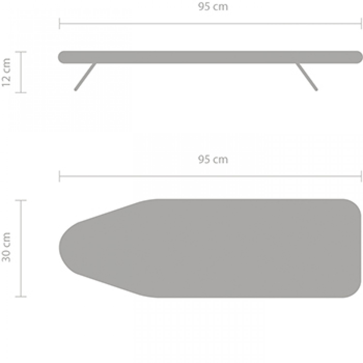 Маса за гладене Tabletop S 95х30см Metalized