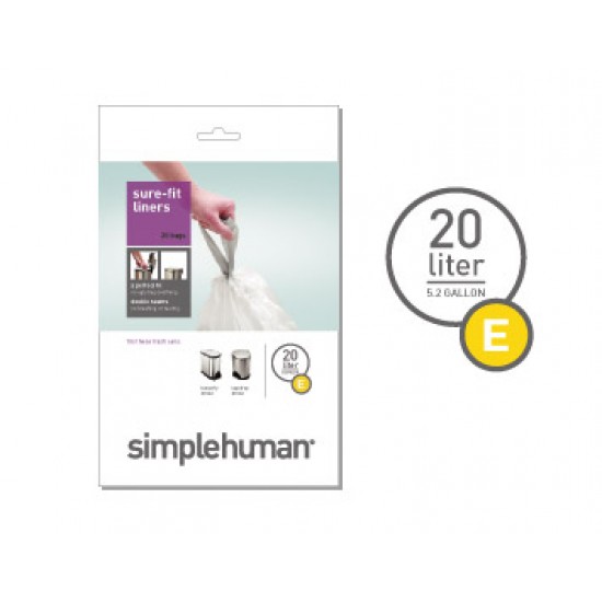 Найлонови торби E за кош 20л (20 броя)