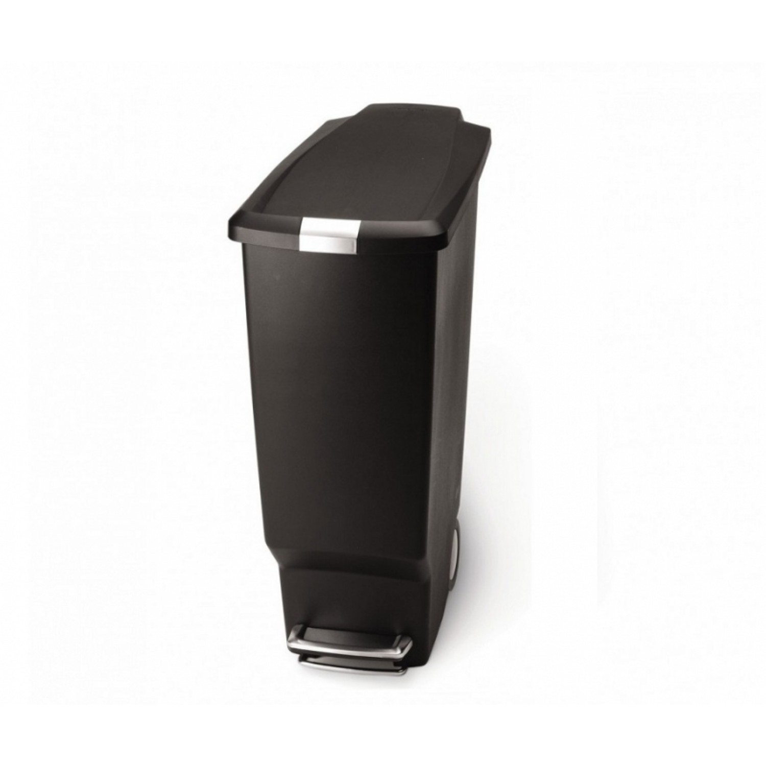 Кош за отпадъци с педал Slim 40л (черен)