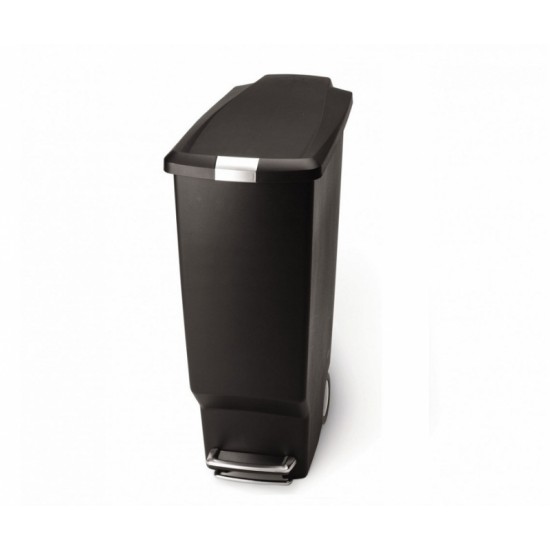 Кош за отпадъци с педал Slim 40л (черен)