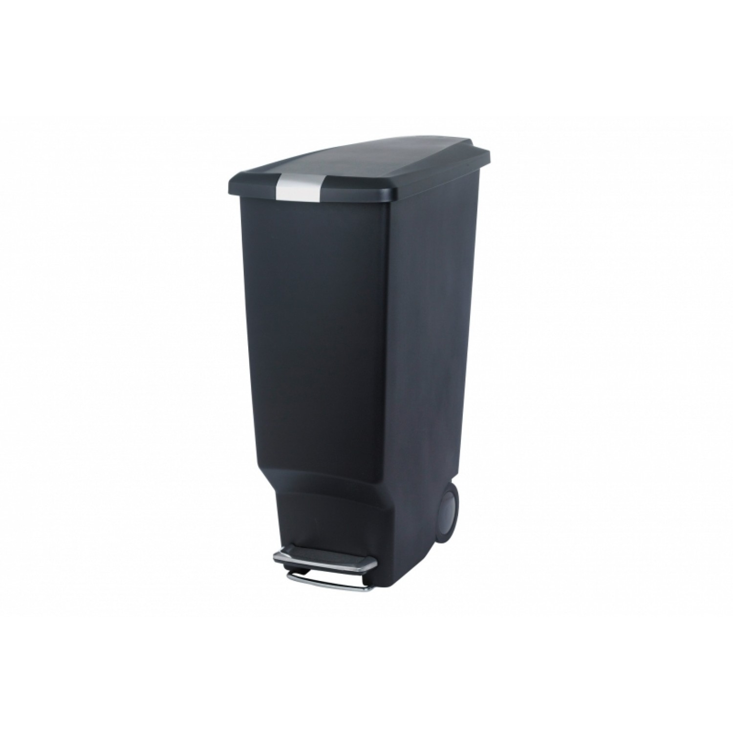 Кош за отпадъци с педал Slim 40л (черен)