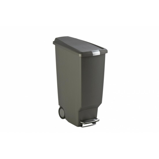 Кош за отпадъци с педал Slim 40л (сив)